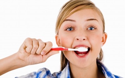 Girl Brushing Teeth