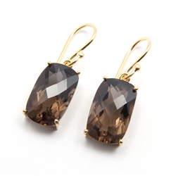 smoky quartz earrings