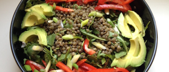Salad lentil beans plant proteins